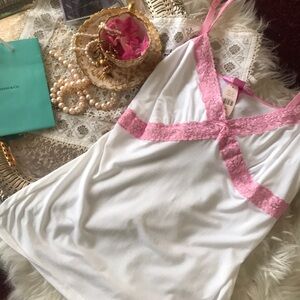 New Vintage Victoria’s Secret Cami Lace Rare Y2K Milkmaid M L Camisole Tank Pink